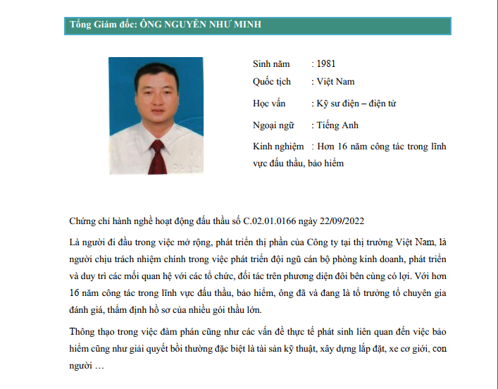 TỔNG GIÁM ĐỐC