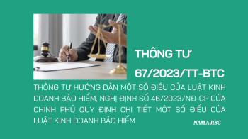 THÔNG TƯ 67/2023/TT-BTC NGÀY 02/11/2023