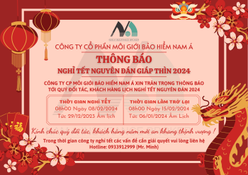 THÔNG BÁO NGHỈ TẾT NGUYÊN ĐÁN GIÁP THÌN 2024